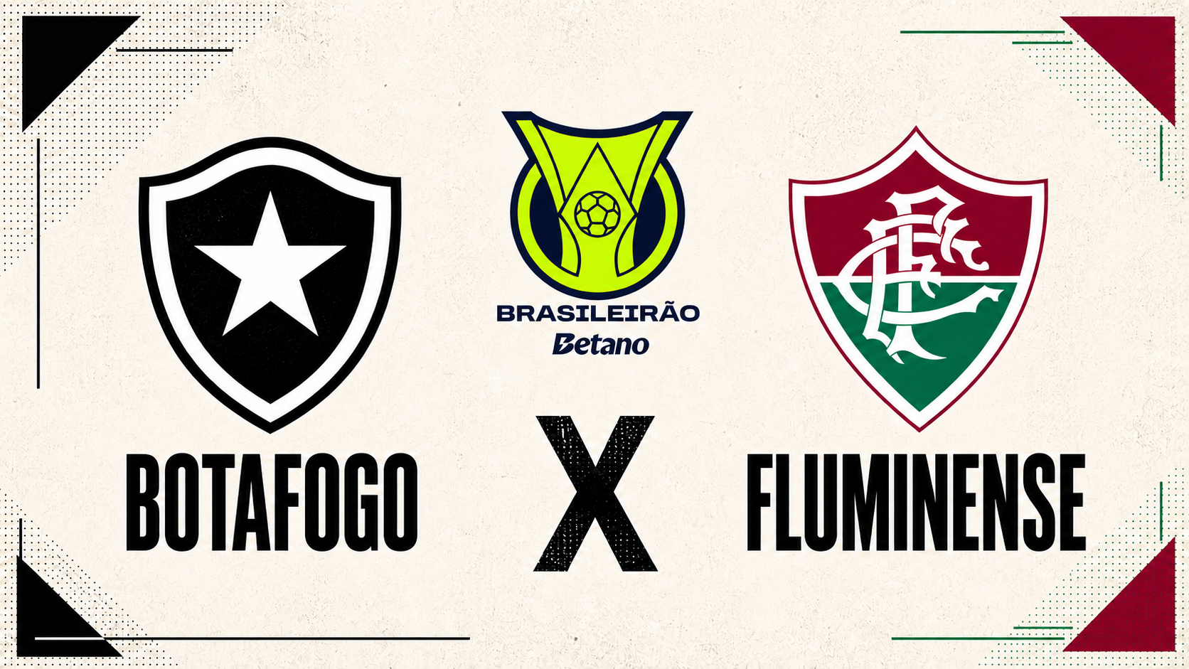 The Botafogo and Fluminense crests with the Brazilian Serie A logo between them